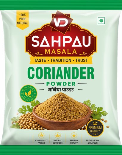 VD Sahpau Masala Dhaniya (Coriander Powder) pack, front